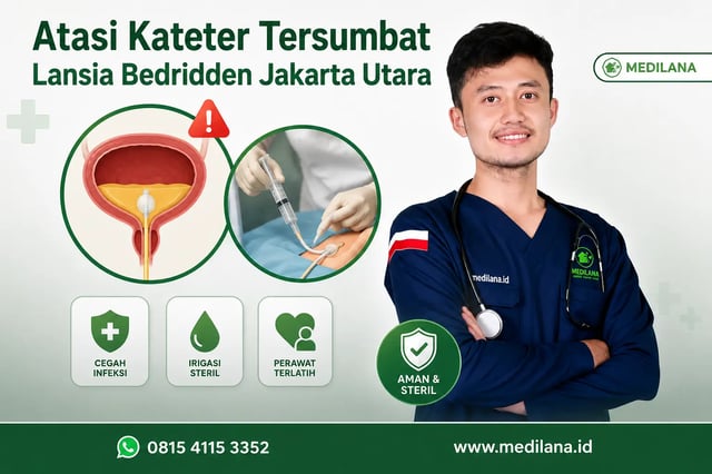 Perawat Medilana tangani kateter tersumbat lansia Jakarta Utara