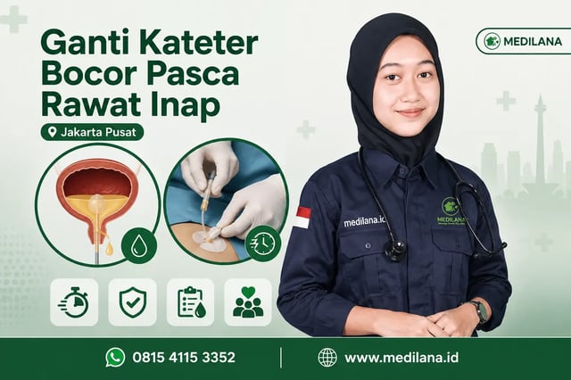 Perawat Medilana ganti kateter bocor pasien Jakarta Pusat