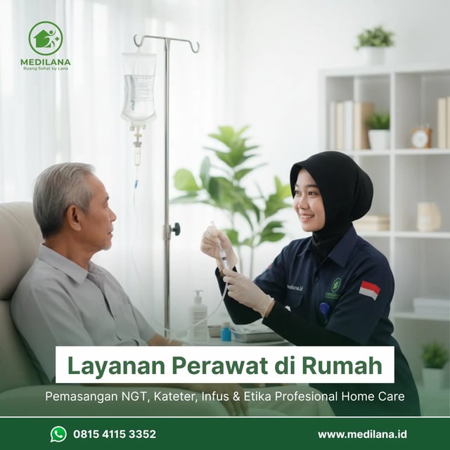 Layanan Perawat di Rumah Meliputi Pemasangan NGT, Kateter, Infus & Etika Profesional Home Care
