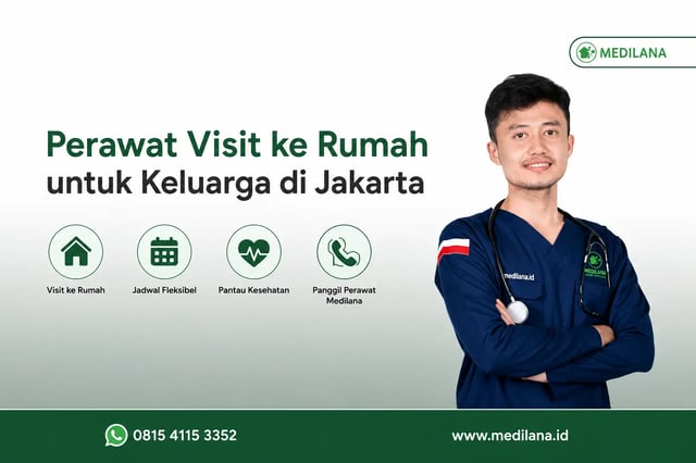 Perawat Medilana visit ke rumah pasien Jakarta