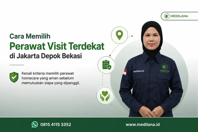 Perawat Medilana bersiap melayani panggilan perawat visit terdekat